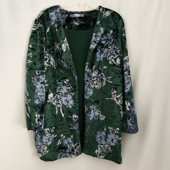 Eva Franco Velvet  Floral Jacket Size Large - Picture 6 of 9
